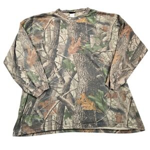 Whitewater Outdoors Shirt Mens 2XL Camo Long Sleeve Realtree Hunting Tee Top